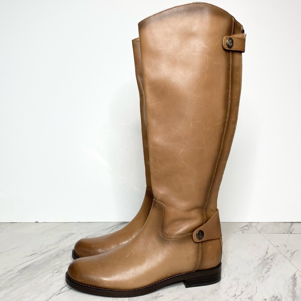 Sam Edelman Mikala Brown Leather Riding Boot 6 1/2 M